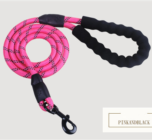 ✨🐕 Guinzaglio in Corda Riflettente con Manico in Spugna EVA - Zero Bruciature!