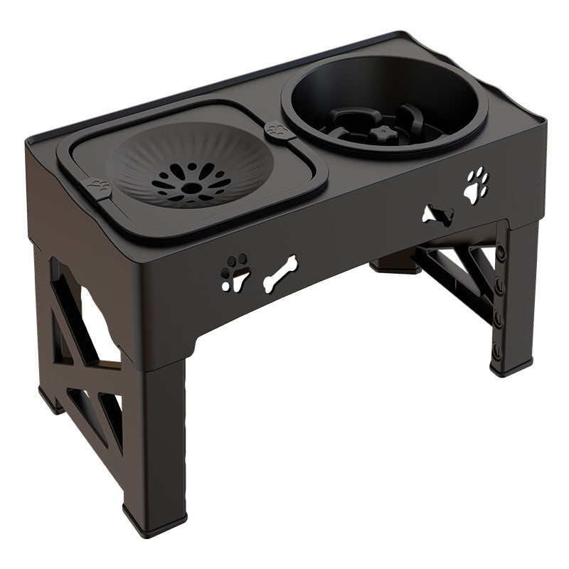 🍽️🐕 Supporto Rialzato Regolabile con Doppia Ciotola in Acciaio Inox - Postura Perfetta!