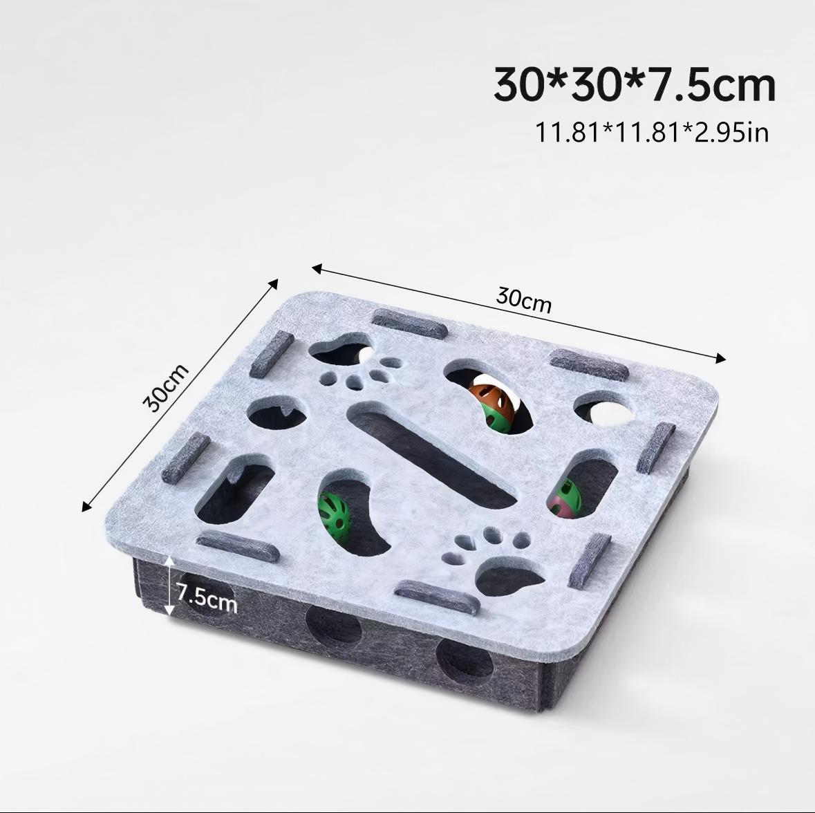 🧩🐈 Puzzle Interattivo in Feltro per Gatti - Labirinto Scaccia-Noia con Pallina Sonante!