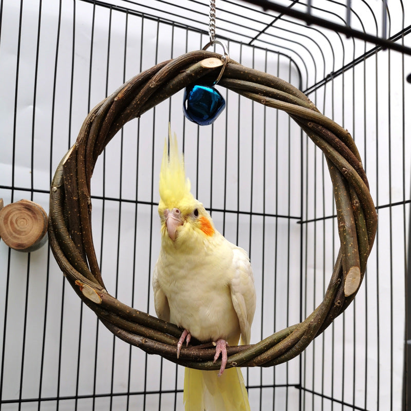 Anello Naturale in Rattan: Dondolio Sicuro, Becco Sano e Zero Noia 🌿🐦