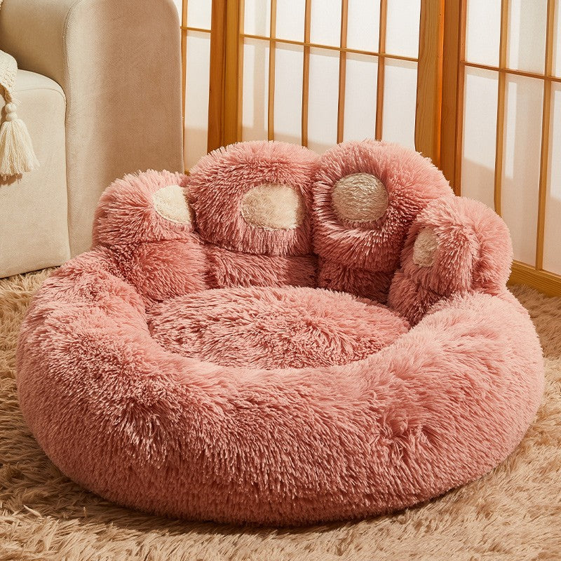 🐾☁️ Cuccia Morbida a Forma di Zampa in Peluche - Calore e Relax Antistress!