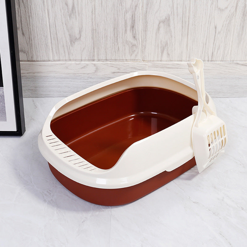 Toilette Lettiera Semi-Chiusa Anti-Sabbia con Paletta: Pulizia a Colori! 😻✨