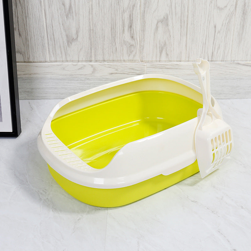 Toilette Lettiera Semi-Chiusa Anti-Sabbia con Paletta: Pulizia a Colori! 😻✨