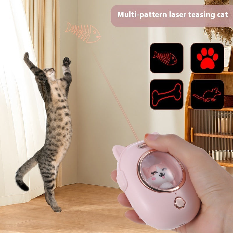 😻✨ Spazzola Massaggiante per Gatti 2-in-1 con Gioco Laser Integrato!