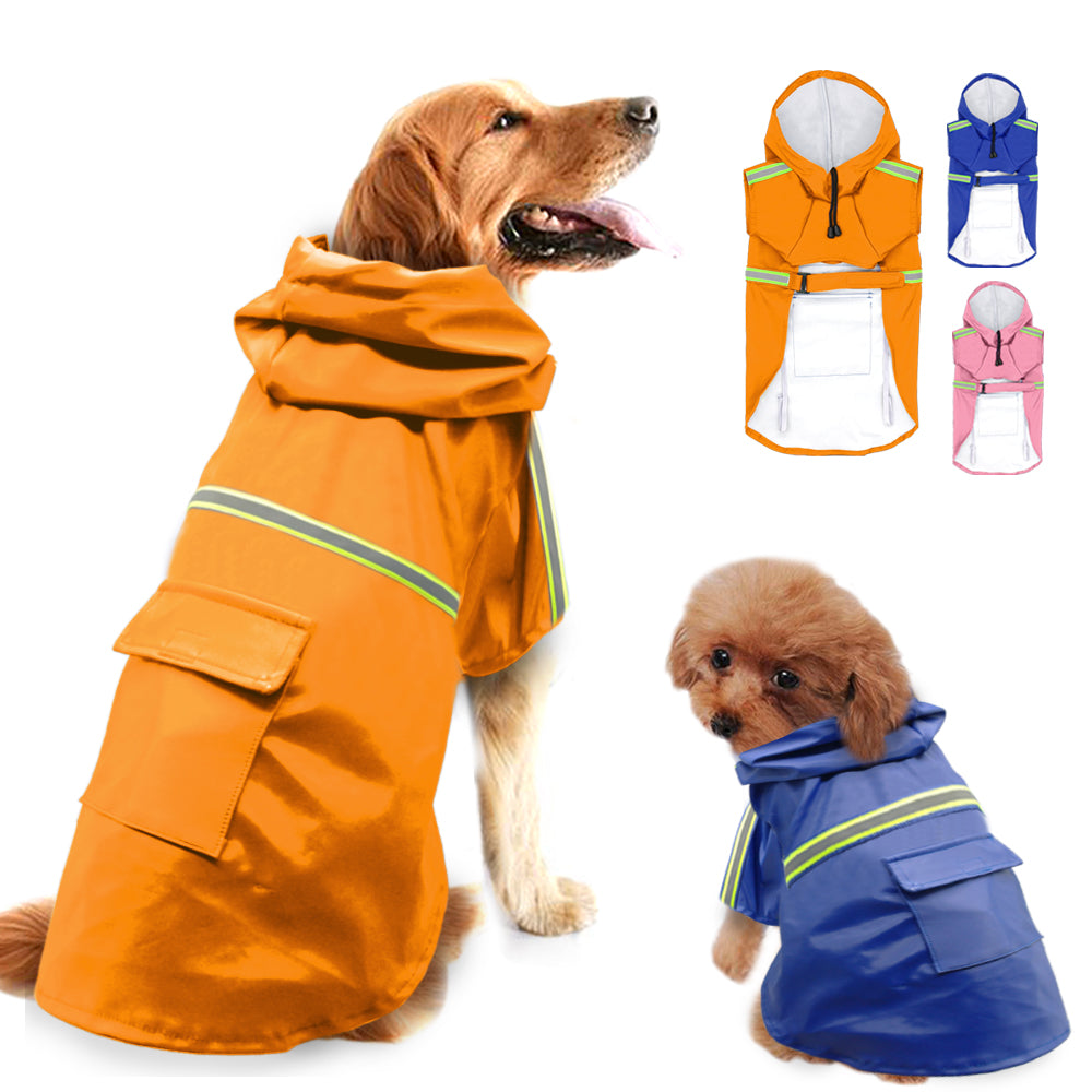 Impermeabile "RainGuard" con Cappuccio: Protezione Totale,Riflettente, Pelo Asciutto e Zero Odori , 🌧️🐾