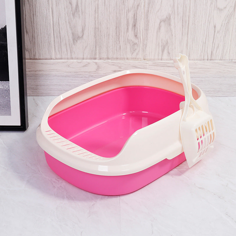 Toilette Lettiera Semi-Chiusa Anti-Sabbia con Paletta: Pulizia a Colori! 😻✨