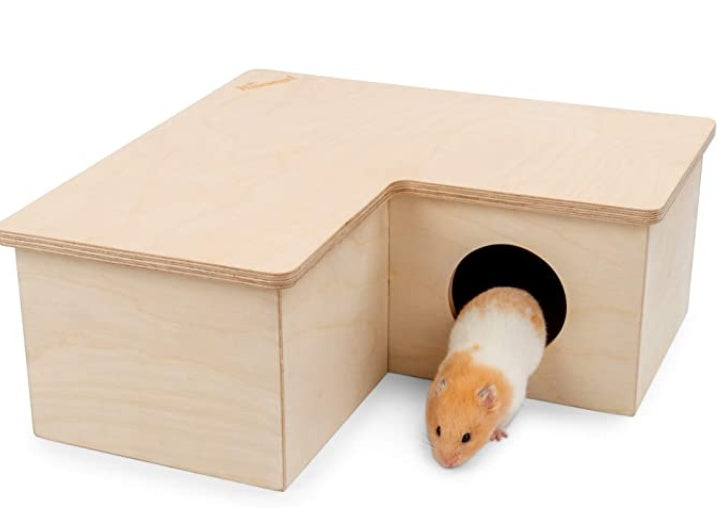 Labirinto in Legno di betulla Multi-Stanza: Esplorazione Naturale, Tane Sicure e Zero Noia 🐹🪵