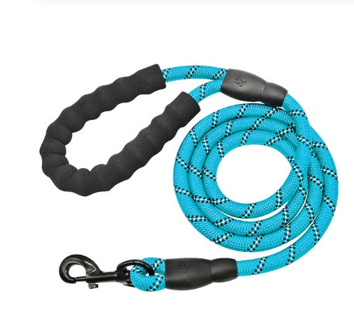 ✨🐕 Guinzaglio in Corda Riflettente con Manico in Spugna EVA - Zero Bruciature!