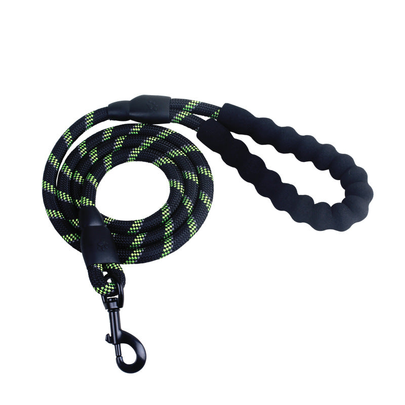 ✨🐕 Guinzaglio in Corda Riflettente con Manico in Spugna EVA - Zero Bruciature!