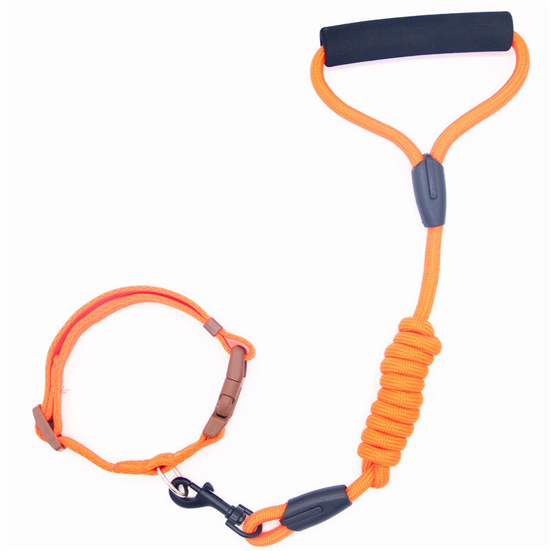 ⚡🐕 Set Completo: Guinzaglio Anti-Shock con Molla Ammortizzatore e Collare Regolabile!