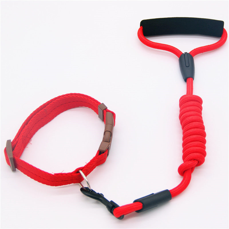 ⚡🐕 Set Completo: Guinzaglio Anti-Shock con Molla Ammortizzatore e Collare Regolabile!