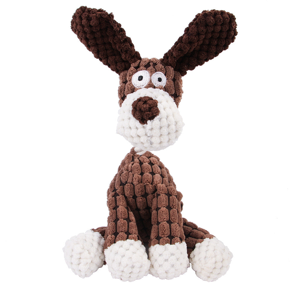 🐶🐴 Peluche Sonoro a Forma di Asinello in Velluto a Coste - Morbido, Sicuro e Pulisci-Denti!