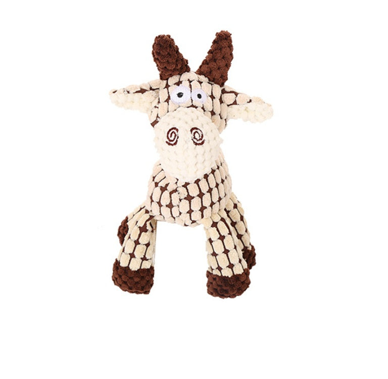 🐶🐴 Peluche Sonoro a Forma di Asinello in Velluto a Coste - Morbido, Sicuro e Pulisci-Denti!
