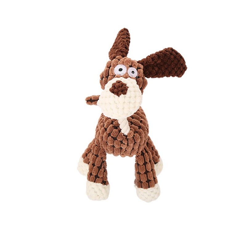 🐶🐴 Peluche Sonoro a Forma di Asinello in Velluto a Coste - Morbido, Sicuro e Pulisci-Denti!