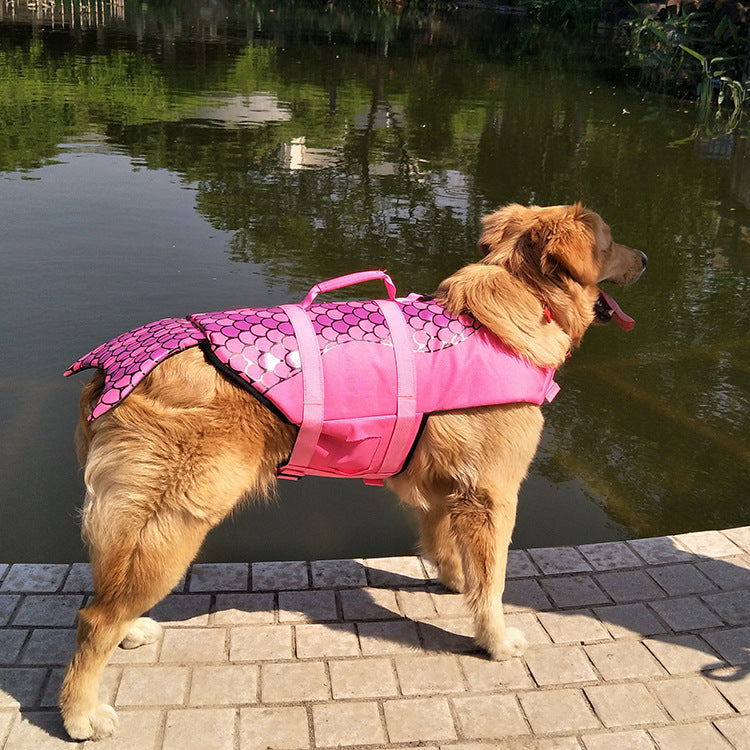 🦈🧜‍♀️ Giubbotto di Salvataggio per Cani da Mare e Piscina "Squalo e Sirena" - Sicurezza in Acqua con Stile! Mare e Piscina!
