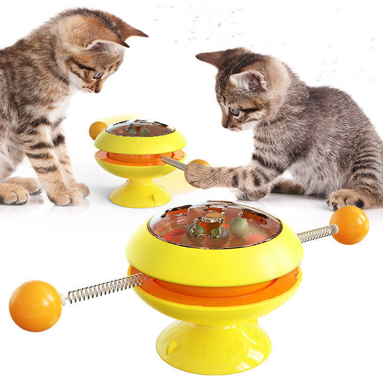 🐱🌪️ Gioco Interattivo Rotante per Gatti con Palline e Catnip - Zero Noia in Casa!
