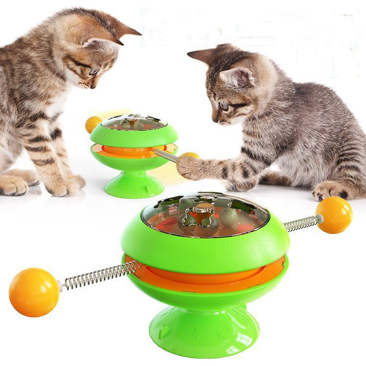 🐱🌪️ Gioco Interattivo Rotante per Gatti con Palline e Catnip - Zero Noia in Casa!