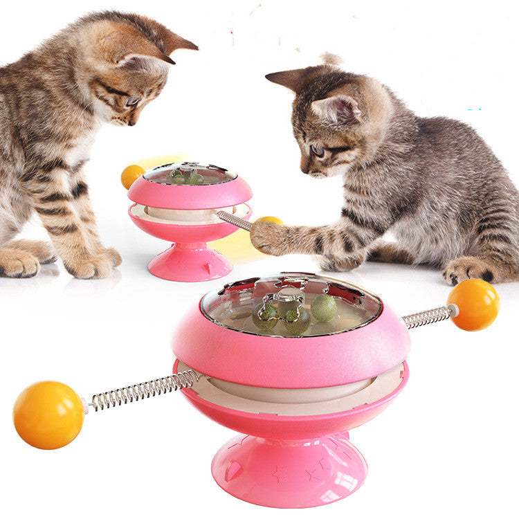 🐱🌪️ Gioco Interattivo Rotante per Gatti con Palline e Catnip - Zero Noia in Casa!