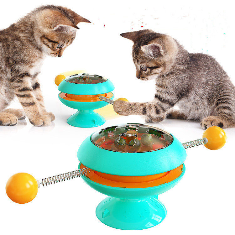 🐱🌪️ Gioco Interattivo Rotante per Gatti con Palline e Catnip - Zero Noia in Casa!