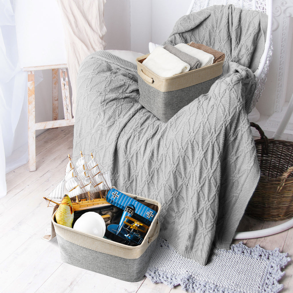 🐶🧺 Cesta Porta Giochi in Lino Elegante - Casa In Ordine e Stile Impeccabile!