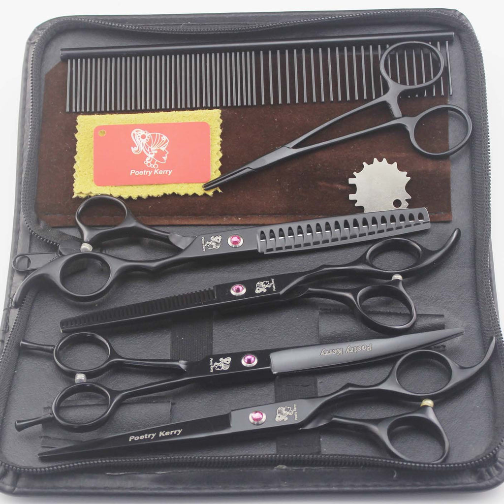 ✂️🐾 Set Forbici Professionali per Toelettatura Cani e Gatti in Acciaio Inox