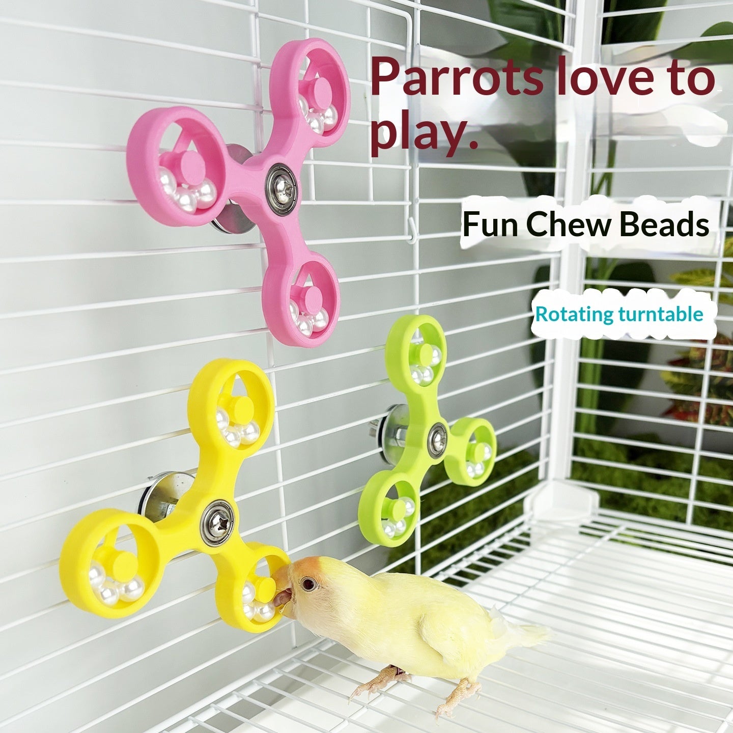 🦜🌪️ Mulino a Vento Rotante per Pappagalli - Gioco Interattivo Scaccia-Noia!