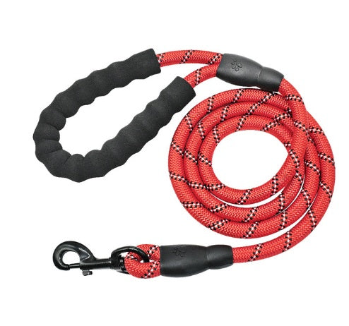 ✨🐕 Guinzaglio in Corda Riflettente con Manico in Spugna EVA - Zero Bruciature!