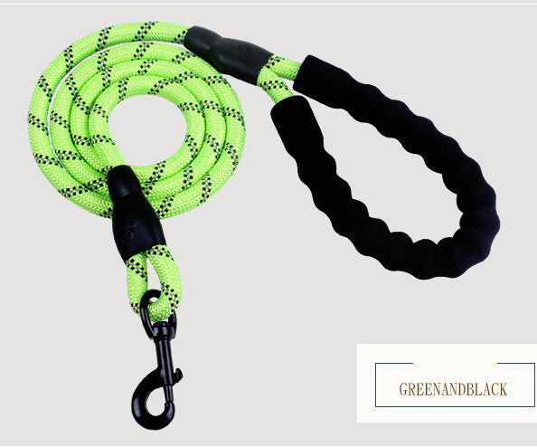 ✨🐕 Guinzaglio in Corda Riflettente con Manico in Spugna EVA - Zero Bruciature!
