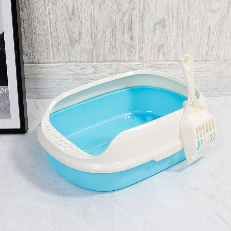 Toilette Lettiera Semi-Chiusa Anti-Sabbia con Paletta: Pulizia a Colori! 😻✨