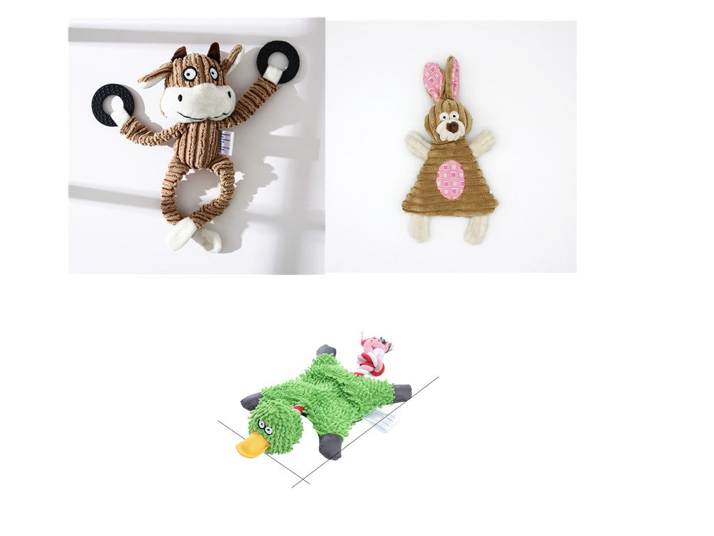 🐶🐴 Peluche Sonoro a Forma di Asinello in Velluto a Coste - Morbido, Sicuro e Pulisci-Denti!