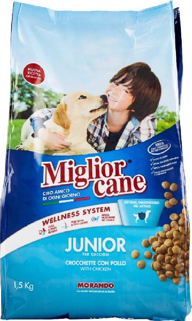 MIGLIORCANE JUNIOR POLLO CROCCHETTE KG 1,5 Spedizione gratuita in 2/3 giorni lavorativi (per ordini Pet Food da 40€ in su)