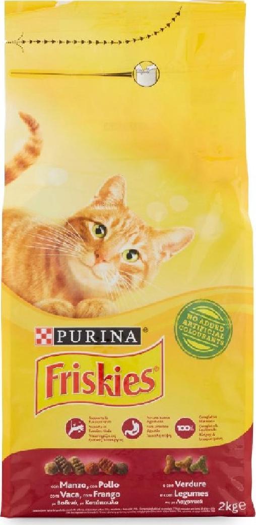 FRISKIES PURINA GATTO MANZO POLLO KG 2 Spedizione gratuita in 2/3 giorni lavorativi (per ordini Pet Food da 40€ in su)