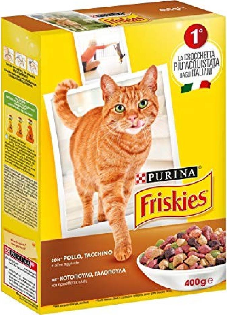 FRISKIES GATTO POLLO TACCHINO OLIVE GR 400 Spedizione gratuita in 2/3 giorni lavorativi (per ordini Pet Food da 40€ in su)