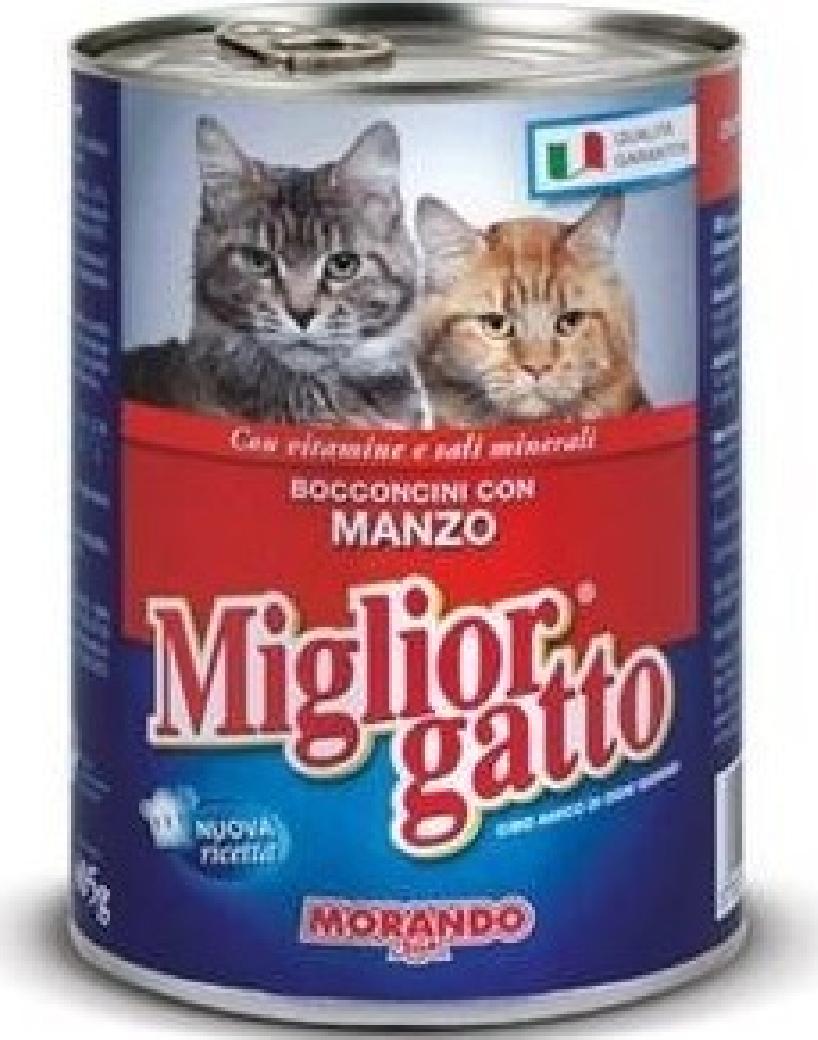 MIGLIORGATTO BOCCONCINI MANZO GR 405 Spedizione gratuita in 2/3 giorni lavorativi (per ordini Pet Food da 40€ in su)