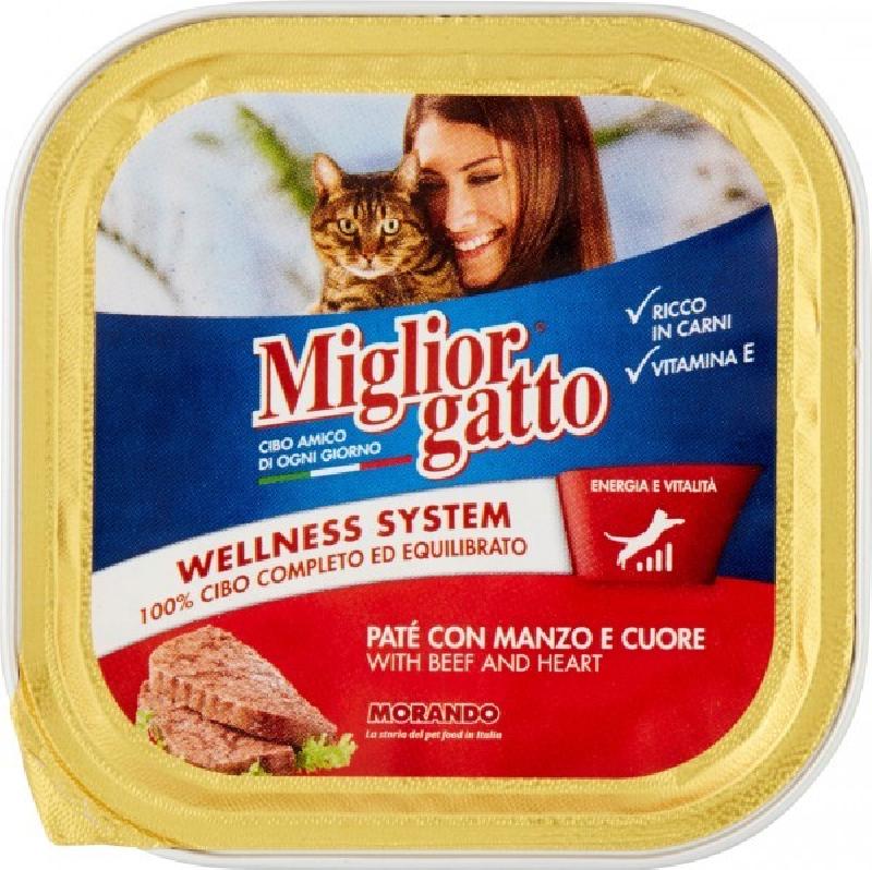 MIGLIORGATTO PATE' MANZO E CUORE GR 100 Spedizione gratuita in 2/3 giorni lavorativi (per ordini Pet Food da 40€ in su)