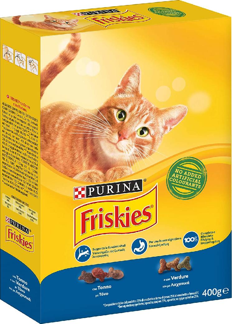 FRISKIES GATTO CROCCHETTE CON TONNO E VERDURE GR 400 Spedizione gratuita in 2/3 giorni lavorativi (per ordini Pet Food da 40€ in su)