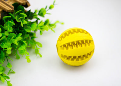 🎾🦷 Pallina Dispenser Snack Pulisci-Denti in Gomma - Divertimento al Sapore di Menta!