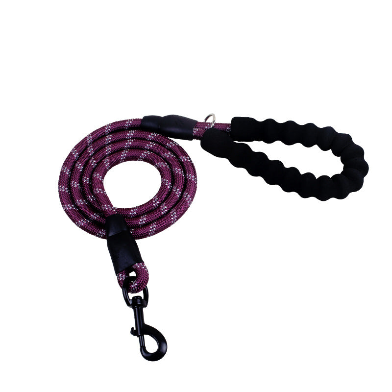 ✨🐕 Guinzaglio in Corda Riflettente con Manico in Spugna EVA - Zero Bruciature!