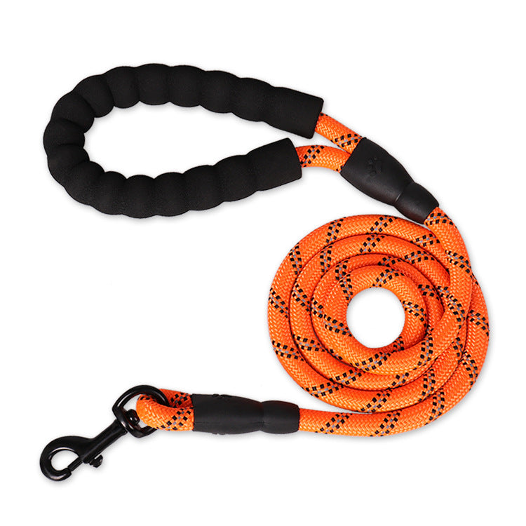 ✨🐕 Guinzaglio in Corda Riflettente con Manico in Spugna EVA - Zero Bruciature!