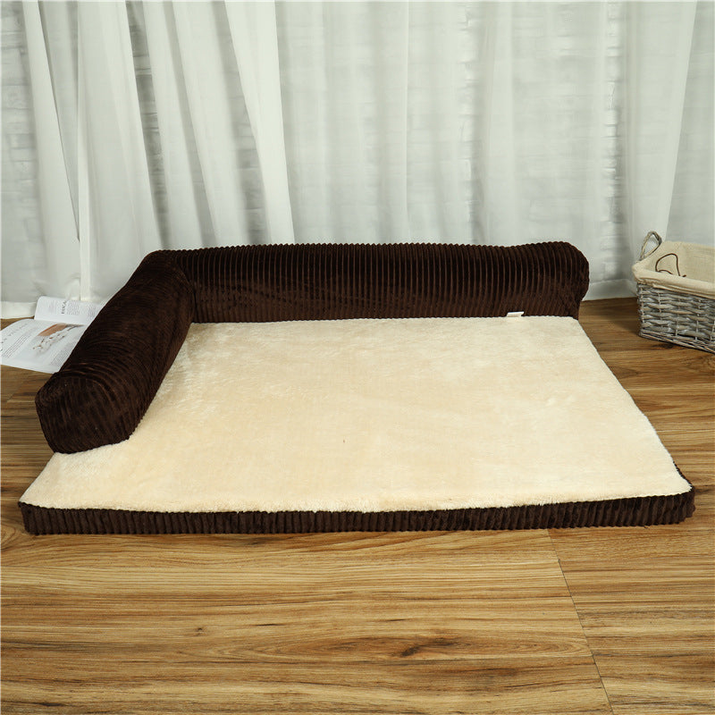 🛋️🐕 Cuccia a Divanetto Ortopedico in Velluto a Coste per Cani - Comfort Premium!