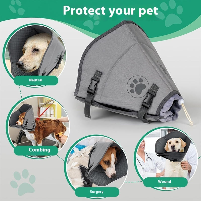 🛏️🐕 Collare Elisabettiano Protettivo Premium Ripiegabile - Il Cono in Tessuto per un Recupero Sereno!