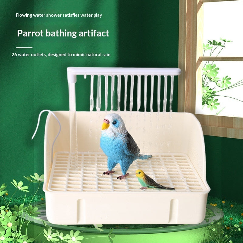 🦜💦 Vasca da Bagno Automatica con Fontana per Pappagalli - Igiene e Divertimento!