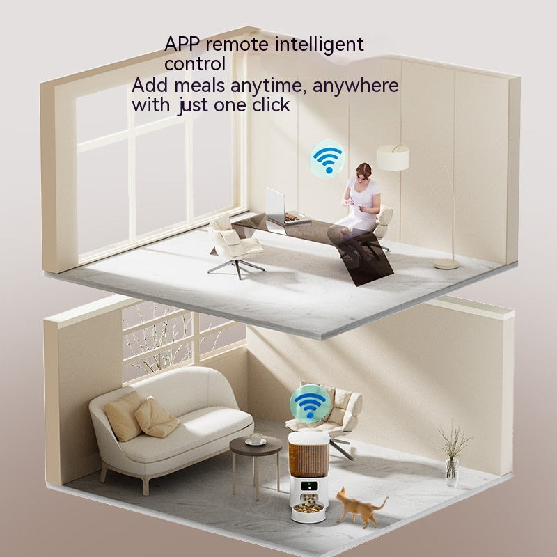 Dispenser Cibo Smart con Videocamera e App Wi-Fi