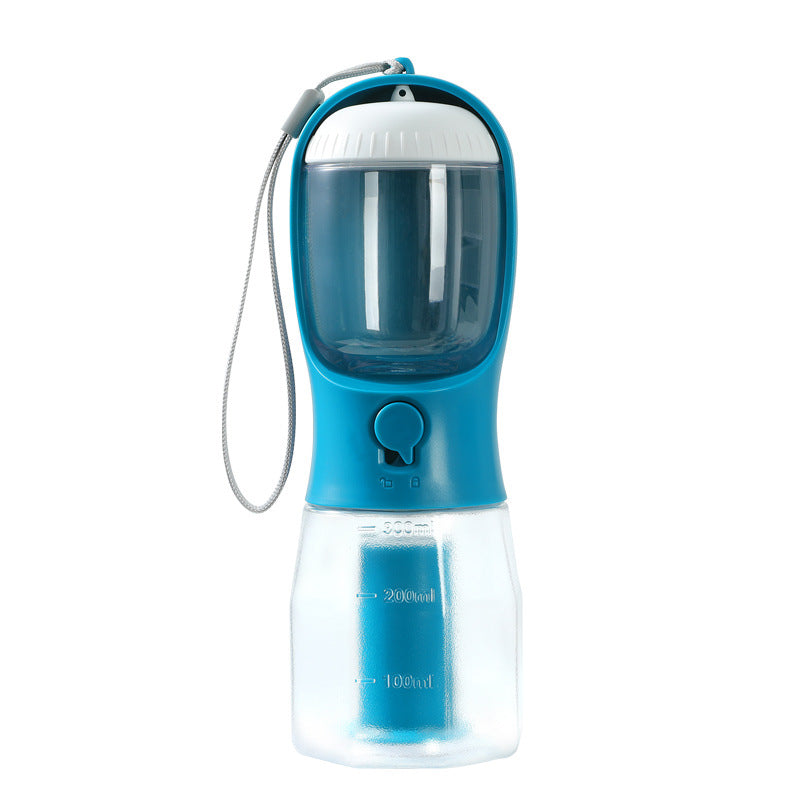 Borraccia Portatile 3 in 1 per Cani: Acqua, Snack e Porta Sacchetti