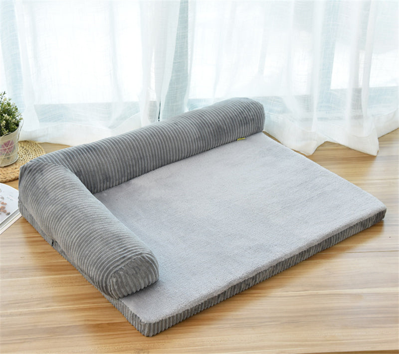 🛋️🐕 Cuccia a Divanetto Ortopedico in Velluto a Coste per Cani - Comfort Premium!