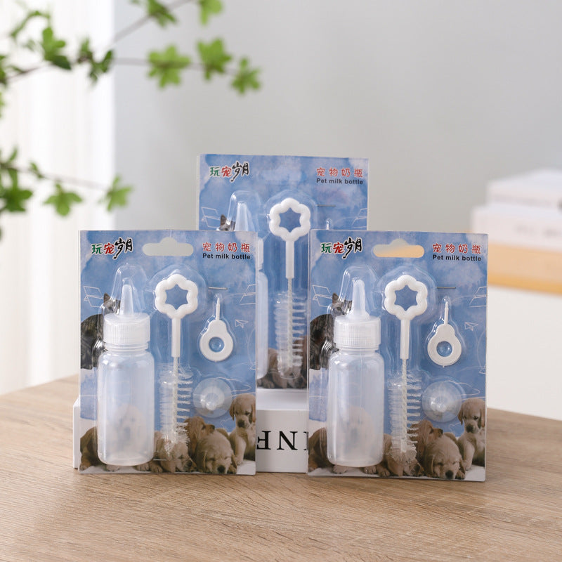 Kit Biberon Allattamento 60 ml per Cuccioli di Cane e Gatto