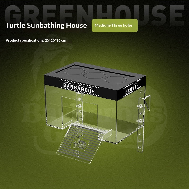 🐢🏰 Luxury Sunroom: Piattaforma Zona Emersa Premium con Pareti Anti-Fuga!