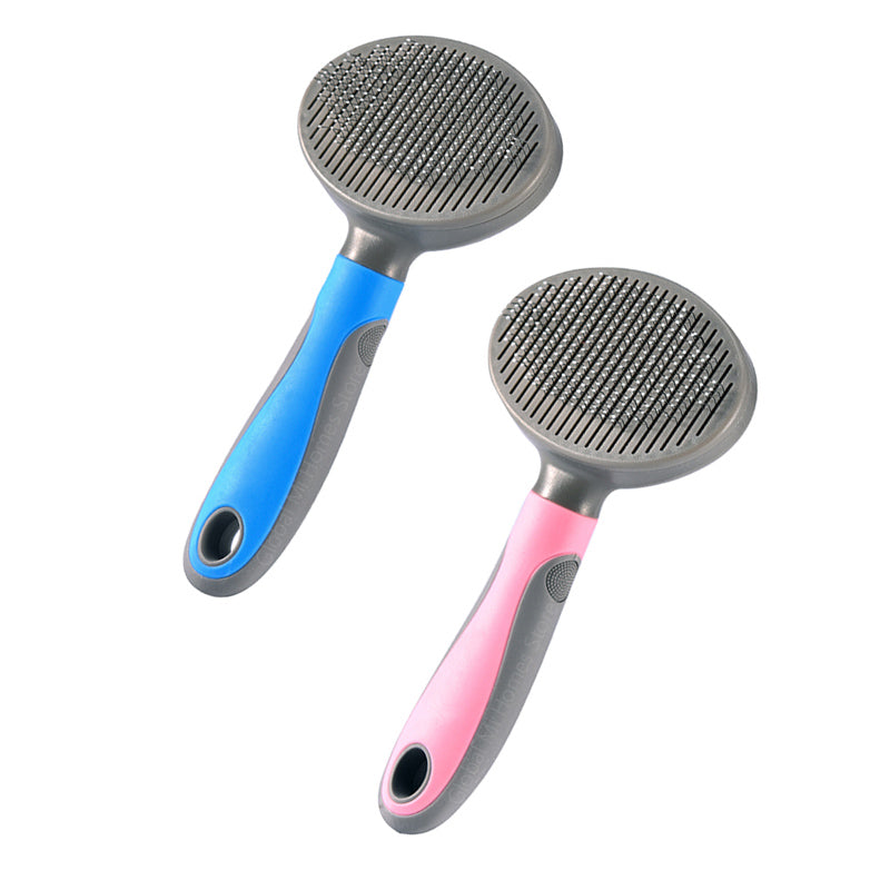 ☁️🐾 Spazzola Cardatore Professionale con Aghi in Acciaio e Tasto Autopulente