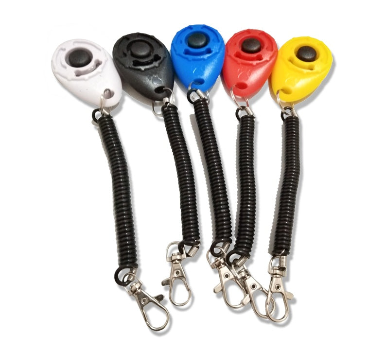 🧠🐕 Clicker Professionale da Addestramento per Cani con Laccetto a Molla!