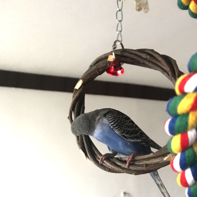Anello Naturale in Rattan: Dondolio Sicuro, Becco Sano e Zero Noia 🌿🐦
